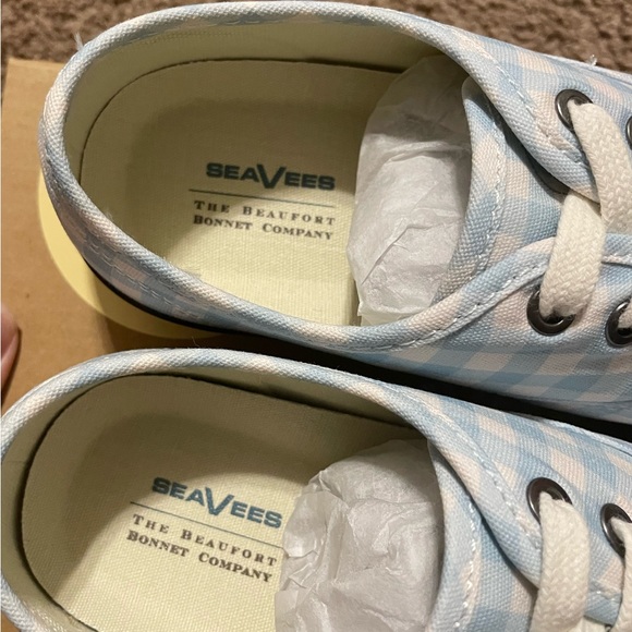SeaVees Baja Shoes in Buckhead Blue Gingham for The Beaufort Bonnet Company NIB - Picture 6 of 9
